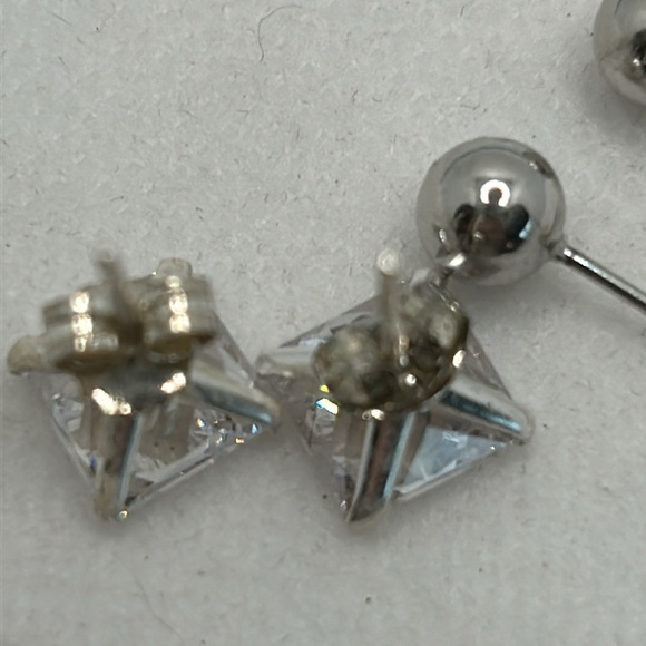 Three pairs of Silver (925) Earrings - Picture 6 of 9